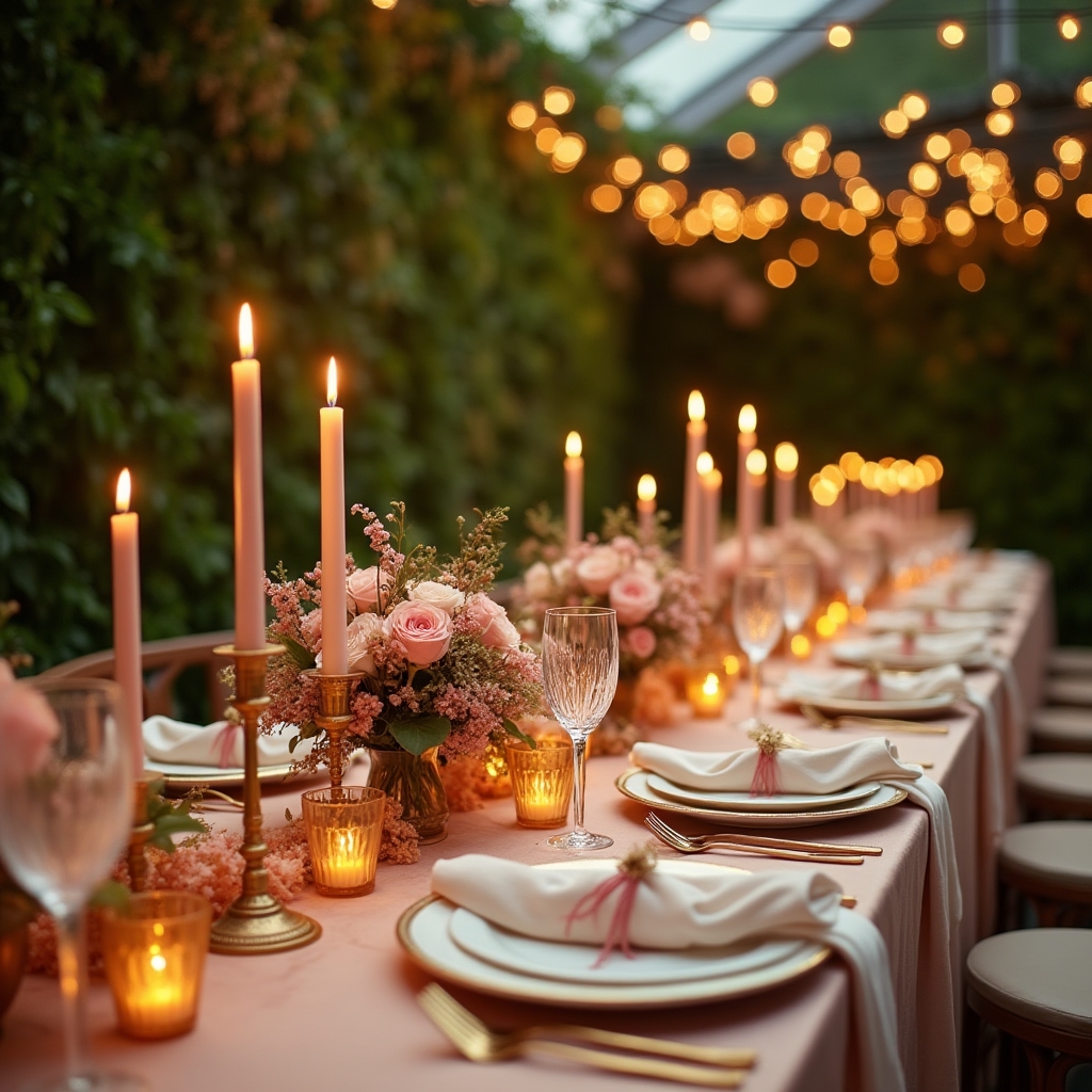 Allestimento elegante per festa di compleanno privata
