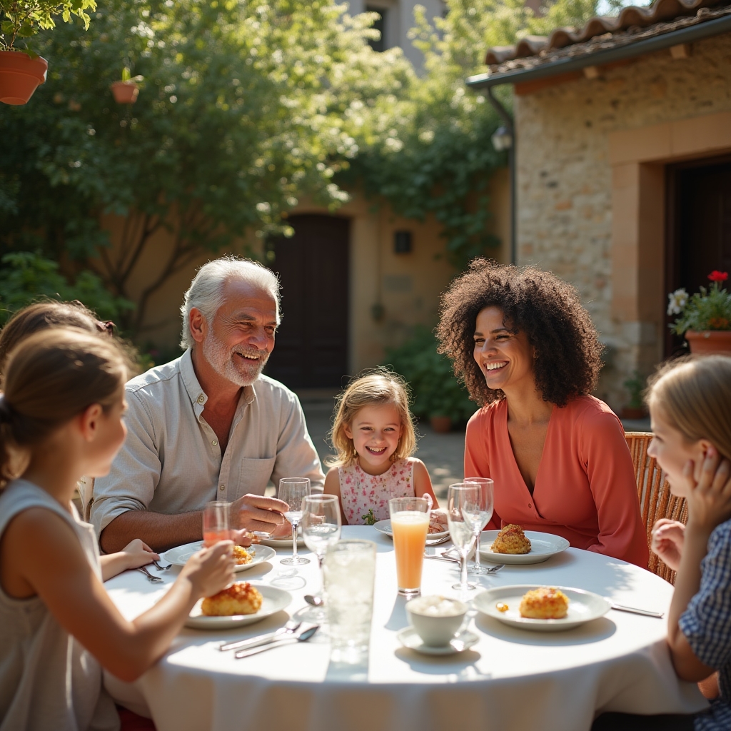 Famiglia riunita per una celebrazione speciale
